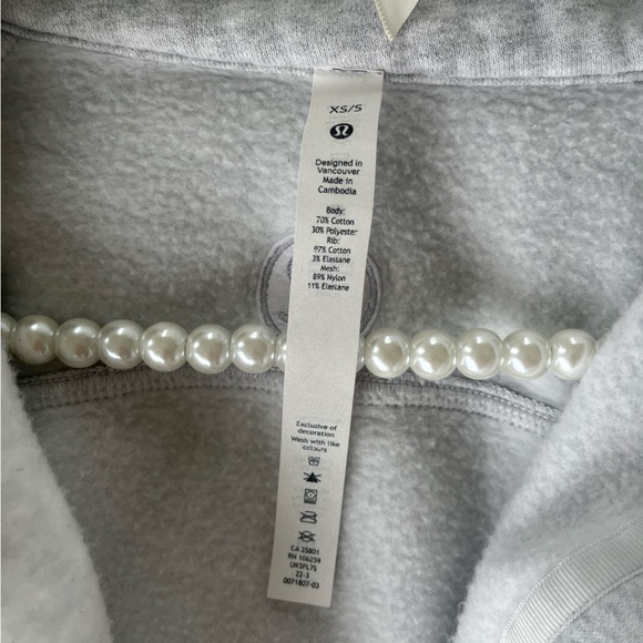 SOLD 💔LULULEMON Scuba Oversized Funnel Neck Half Zip XS/S Heathered Light Grey - Picture 6 of 13